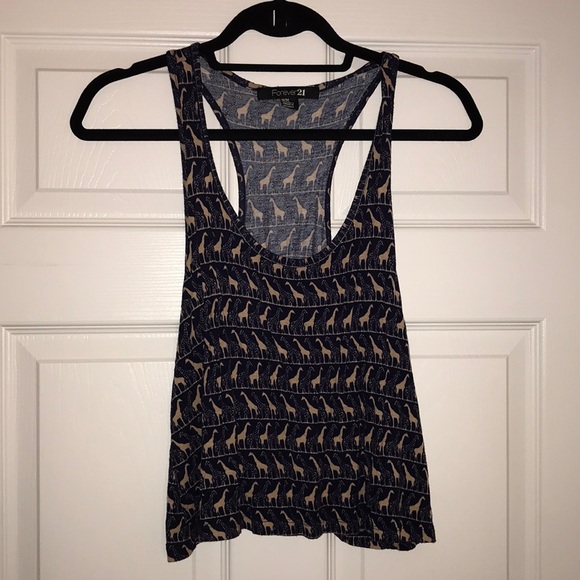 Forever 21 Giraffe Print Cropped Tank Top - Picture 5 of 5